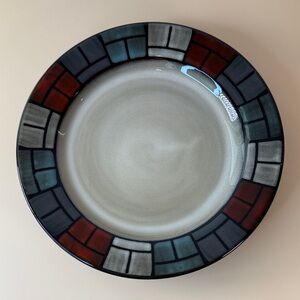 Set Of 2 Multicolor Ceramic Dinner Plates